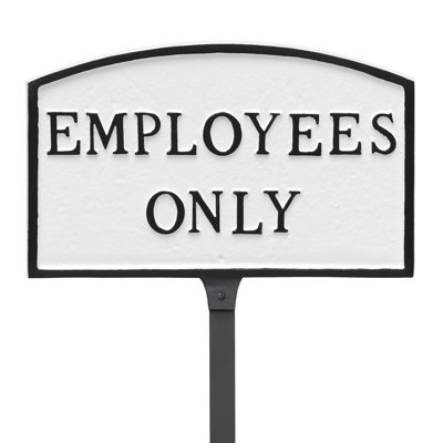"arche employees seulement" , plaque d’adresse