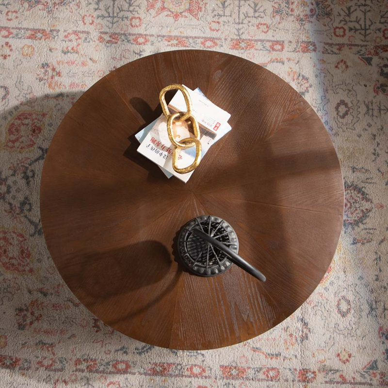 Table basse ronde 30,31 po avec base piédestal