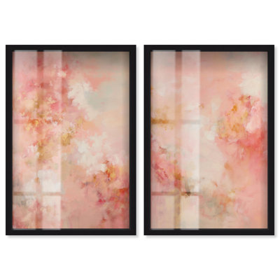 «Blush Cloud Serenity Duo Shadowbox», art mural par Art Remedy