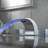 Juno Brass Chrome Waterfall Faucet with Double Handles and LED Color Changing Lights