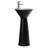 34.62" Tall Ceramic Circular Pedestal Bathroom Sink with Overflow-55036299