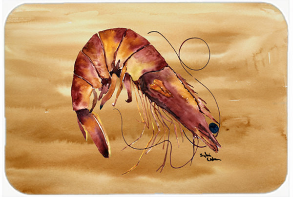 Caroline's Treasures Shrimp Glass Cutting Board
