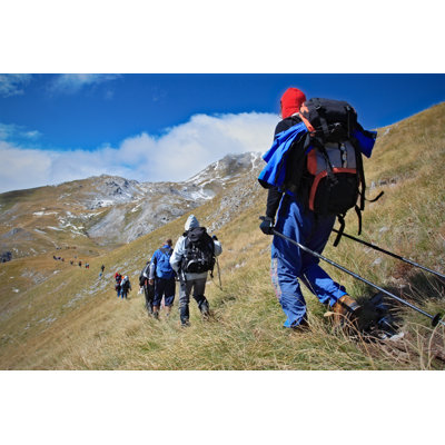 Alpine Expedition Walking by Ljupco - Wrapped Canvas Print