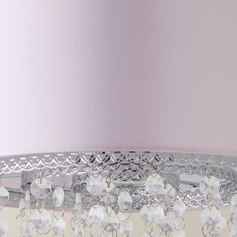 Jesmond 35cm H Cotton Drum Pendant Shade ( Clip On ) in Pink