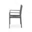 Chaise de salle à manger d'extérieur moderne en aluminium avec siège en corde (ensemble de 2), gris et gris foncé