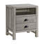 Table de chevet en bois à 2 tiroirs avec tablette ouverte Windsor