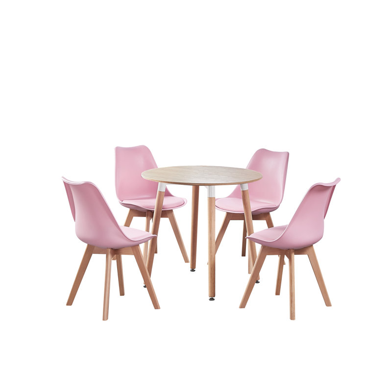 Aryanna 4 - Person Dining Set, Pink
