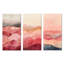Fragmented Terrain in Blush - Paysage abstrait encadré, décoration murale 3 panneaux-129075655-129075650