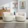 34.23" W Upholstered Swivel Barrel Chair (Set of 2)