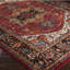 Tapis oriental rouge et noir tissé au métier mécanique Bratton-19817087