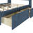 Solid Wood Upholstered Bed with Rectangular Headboard with 2 Drawer Side Storage-1451155007-1451155002