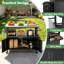 Chariot-bar roulant extérieur avec support et armoire