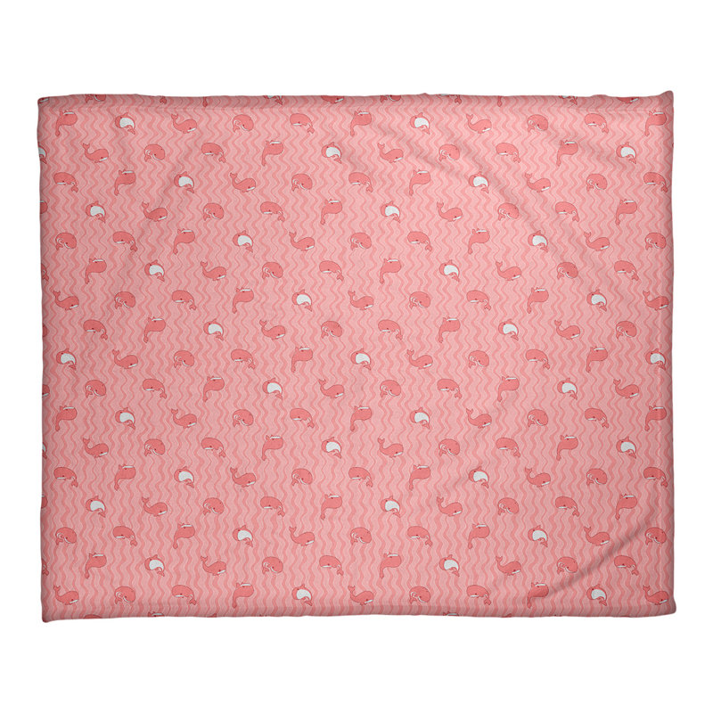 Couverture Katelyn Elizabeth Whales, L 52,5 po x L 62,5 po, Orange