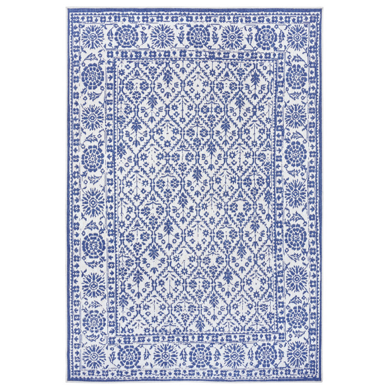 Curacao Flatweave Blue Rug, Rectangle 160 x 230cm