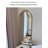 French-Style Bow-Top Wooden Metal Lacquered Frame Full-Length Mirror-403284538