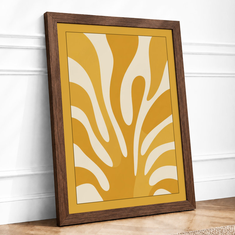 Golden Sunburst Art Deco - Print, A2 - 59.4 x 42.0 cm, Walnut
