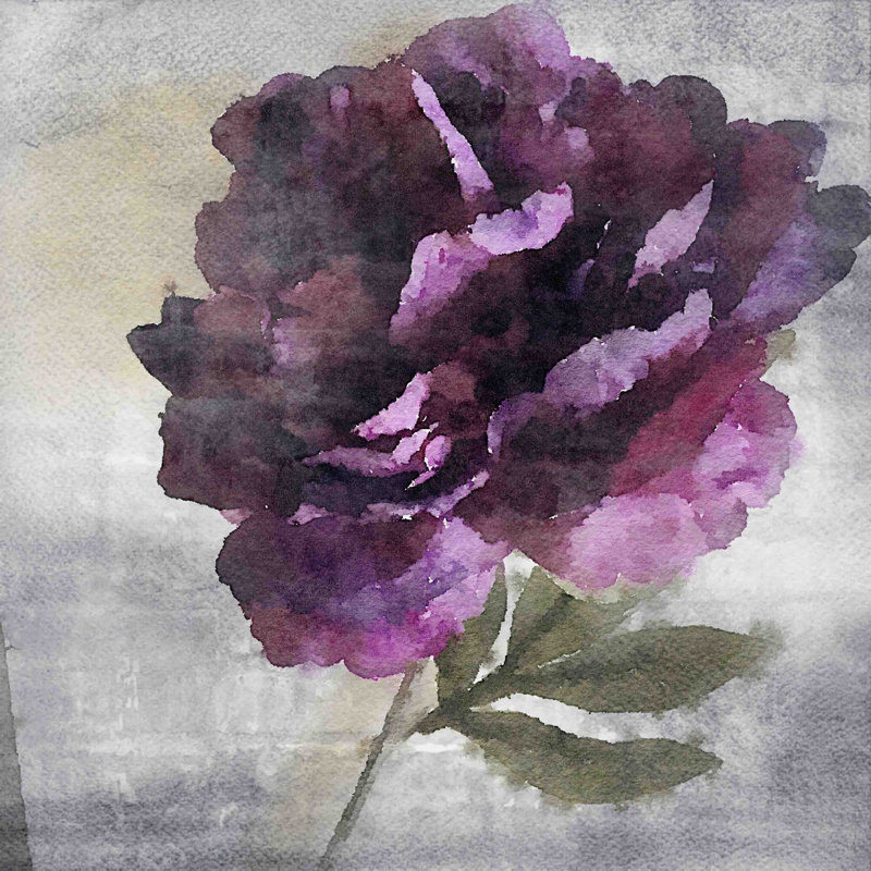 « seule fleur », reproduction d’art sur toile tendue, H 48 po x l 48 po x l 1,5 po