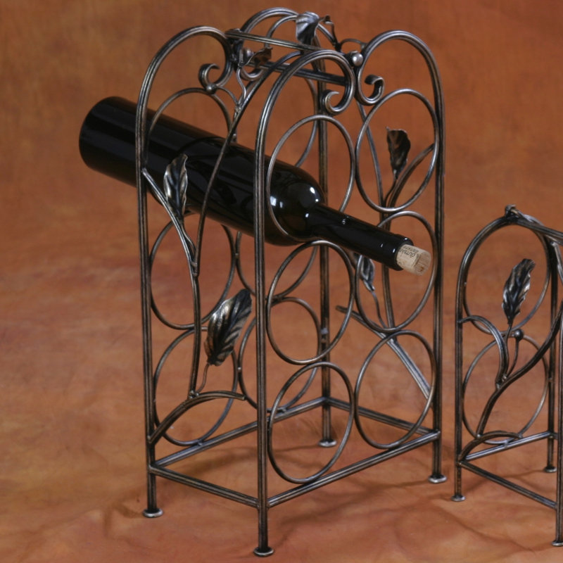 Energicus Floor Wine Bottle Rack in Patina