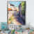 Impression argent sur toile encadrée