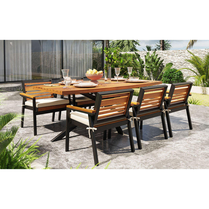Ensemble de salle à manger 7 pièces Modern, Beige