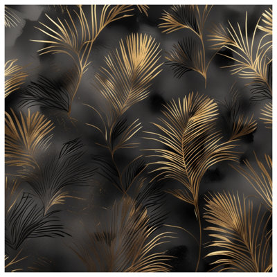 Tapis de bain feuilles d'or