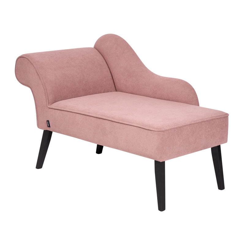 Ardeth Upholstered Chaise Lounge, Left Hand Facing, Pink
