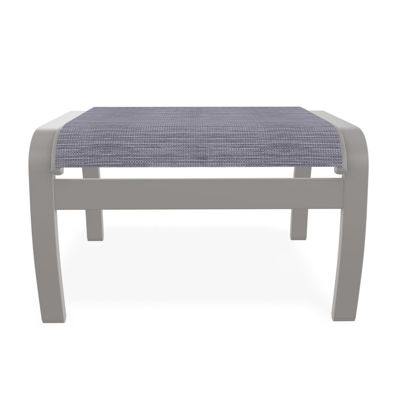 Belle Isle Sling Aluminum Frame Ottoman, Warm Gray, Brooks