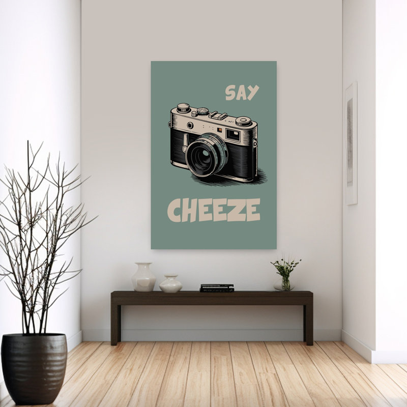 «Say Cheeze», art mural rétro rétro classique, H 60 po x l 40 po