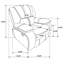 Fauteuil inclinable et oscillant rouge Elodie