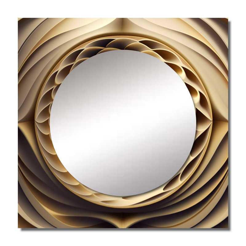 Art mural miroir de salon Nadilynn, 23 po x 23 po