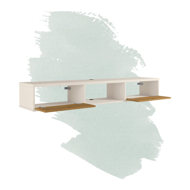 Bureau flottant Oglethorpe, Blanc cassé / Cannelle