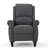 Charcoal Fabric Push Back Recliner - Modern Upholstered Living Room Recliner Chair with Rubber Wood Legs for Comfortable TV Watching