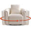 Fauteuil demi-tonneau pivotant en velours 30,5 po Deria-1792162324