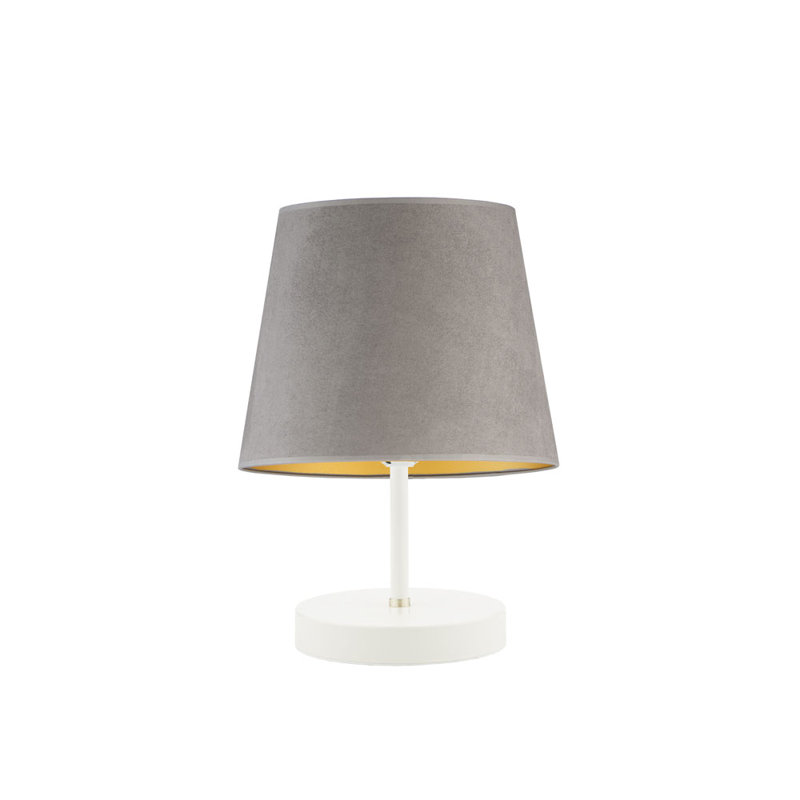 ALMADA VELUR BEDSIDE LAMP, Grey, White
