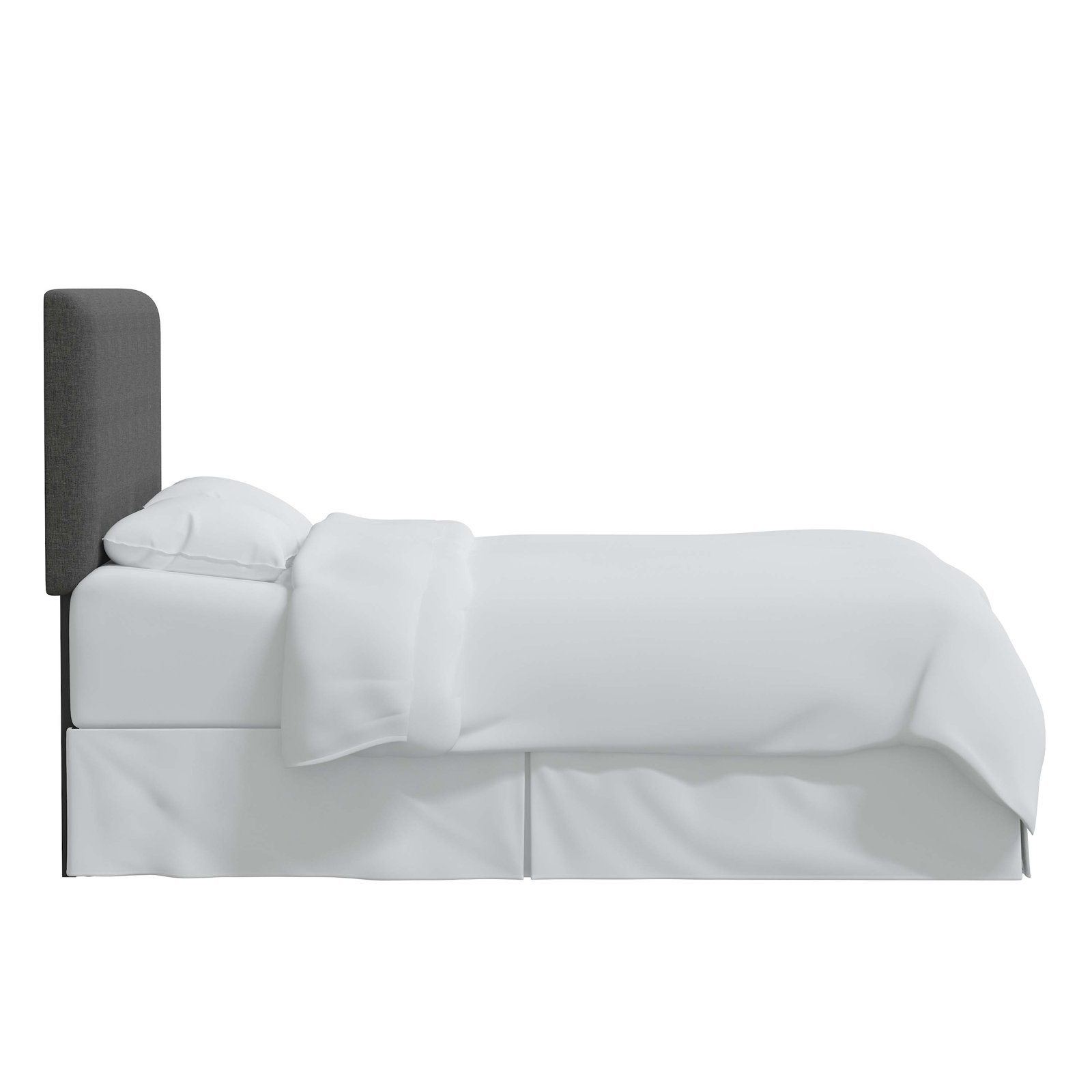 Eisley Upholstered Headboard, King, Zuma Charcoal Textured Linen