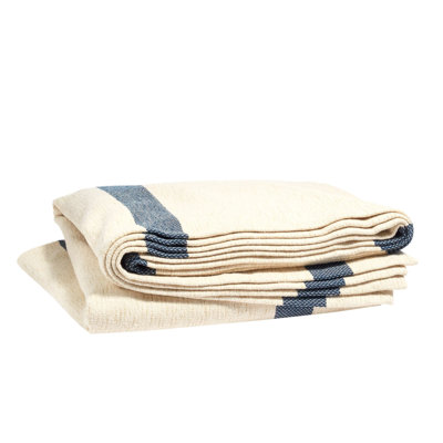 Magnolia Stripe Navy Blanket