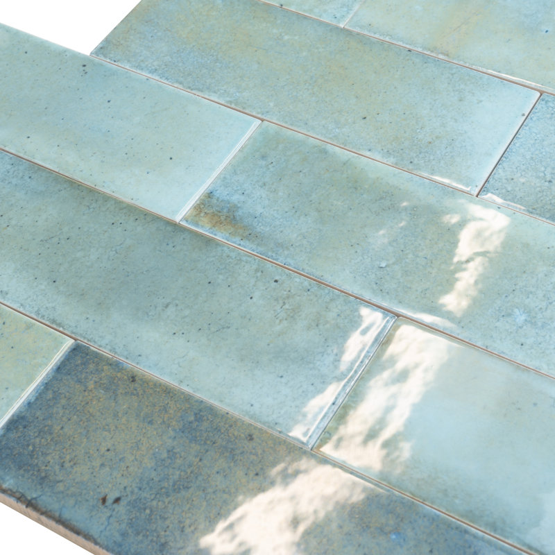 2.58'' W x 7.9'' L Ceramic Subway Singular Tile, Blue