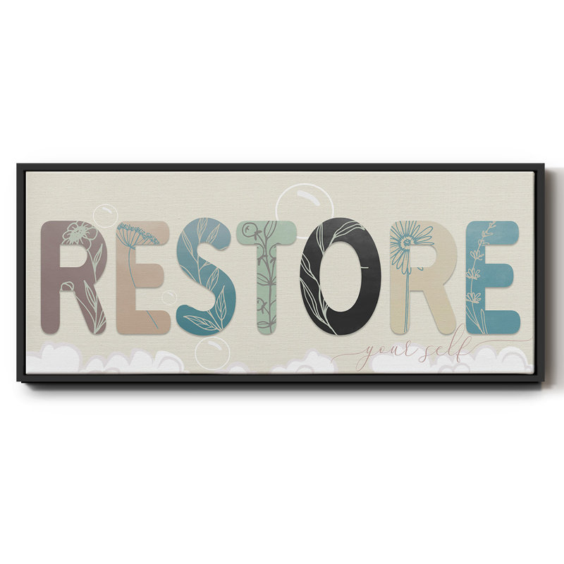 Restore Your Self - Toile encadrée, H 20 po x l 50 po