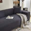 Housse de chaise extensible à chevrons gris foncé, une pièce, 140 cm de large, lavable à la machine-836631401-836631404