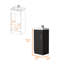 Meuble-lavabo rectangulaire noir Wengue