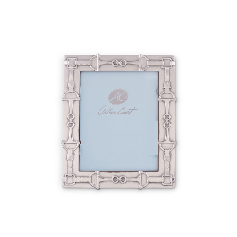 Equestrian Silver Metal Embossed Picture Frame