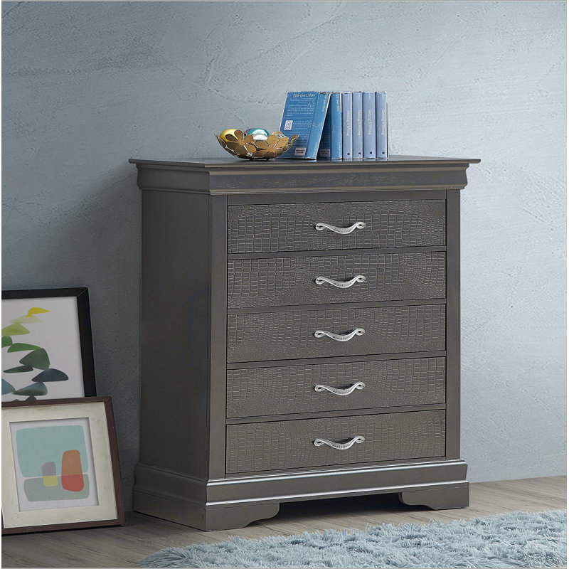 Commode noire élégante en métal transitionnel