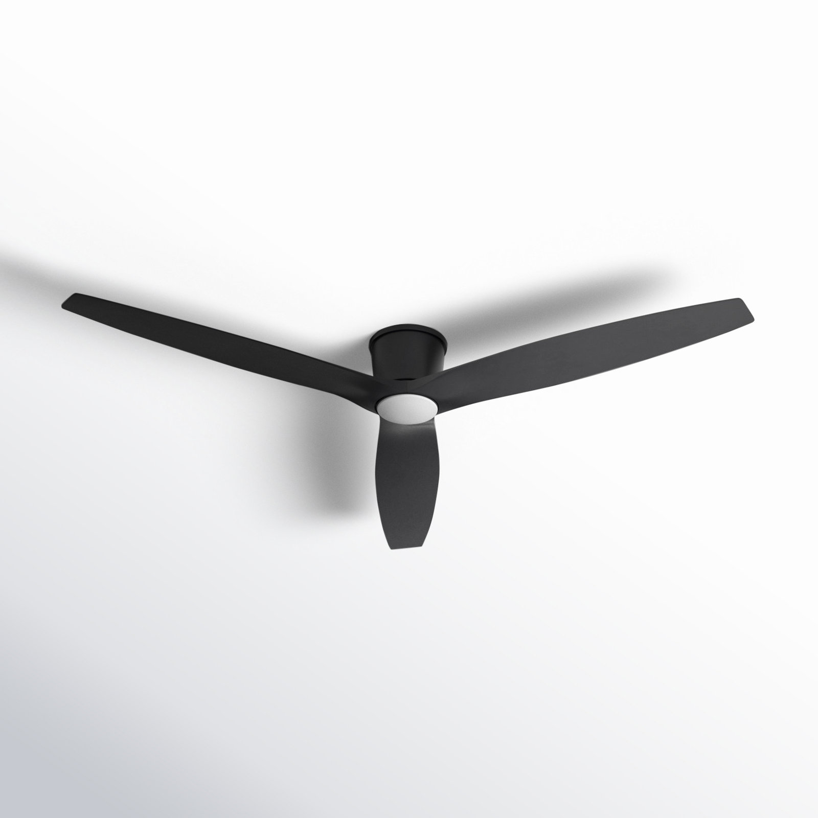 Aisling 3 Blade Ceiling Fan with LED Light Kit, 44", Midnight Black, Midnight Black