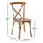 Arquit Stackable Cross-Back Wooden Bistro Chair-33388892-125324607