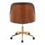 Chaise de bureau en métal doré-800542163-800542160