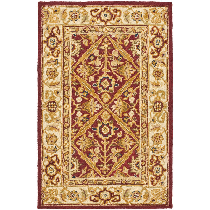 Chelsea Hand Hooked Wool Pile Oriental Rug, Rectangle 2'6" x 4'