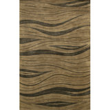 Aadi Abstract Hand-Knotted Brown/Tan Area Rug