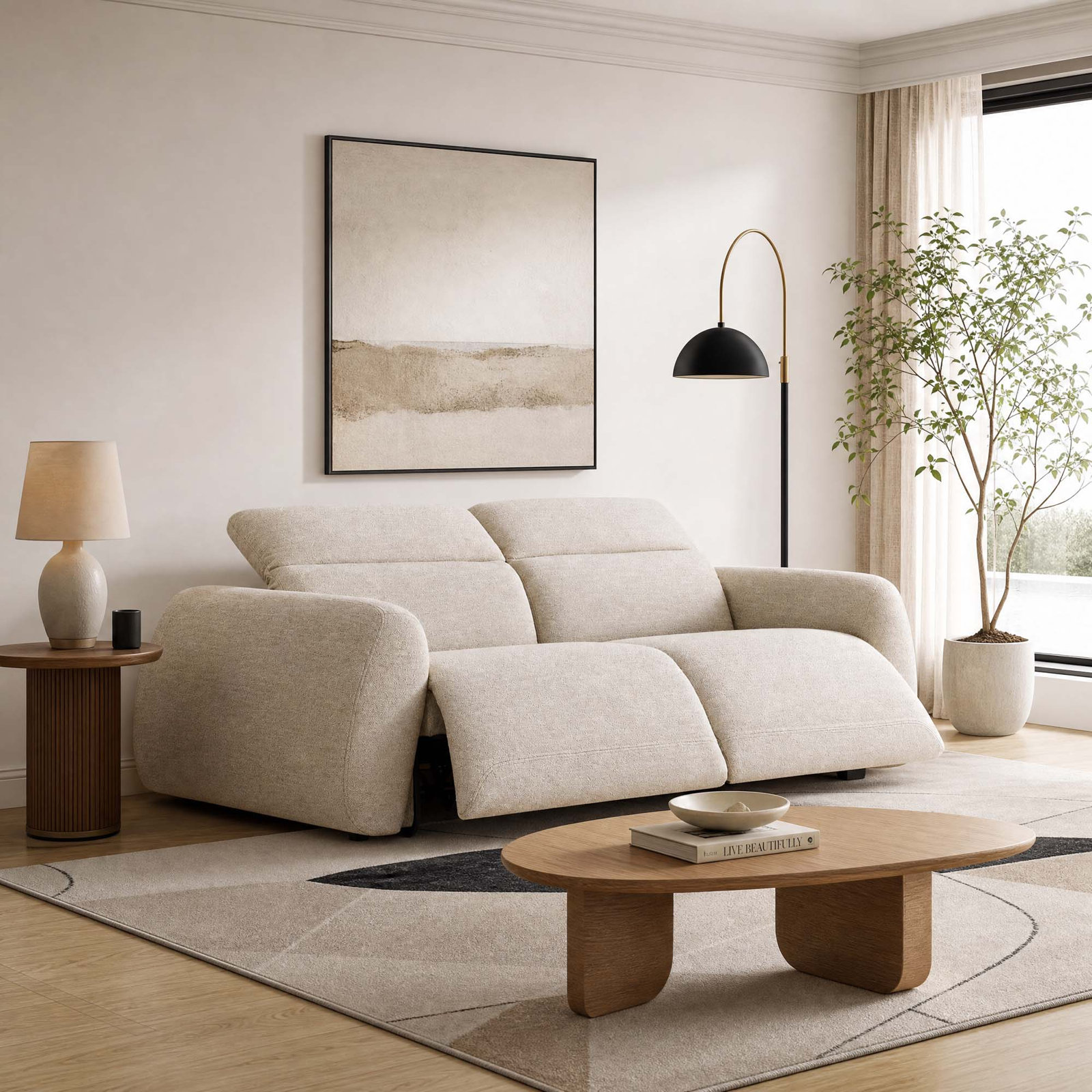 Milano Upholstered Reclining Sofa