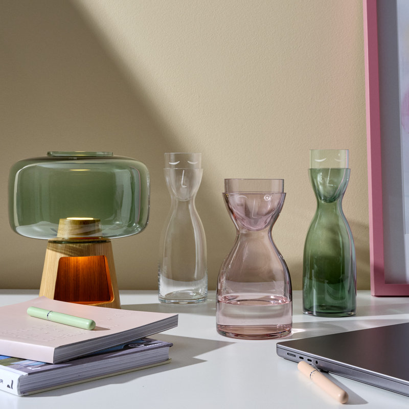 Ensemble d'eau de nuit en cristal sans plomb M. et Mme Night, Transparent, H 9,25 po x l 3,5 po x P 3,4 po