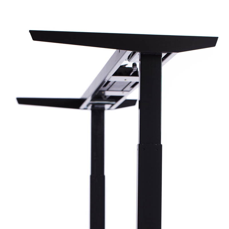 Adjustable Metal Base Standing Desk, 48" H x 59" W x 29" D, Black